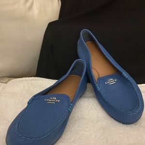 Blue Coach Shoes (leather) and Bag (hand crafted)